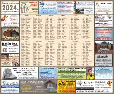 Naptármelléklet 2024. Naptármelléklet 2024.